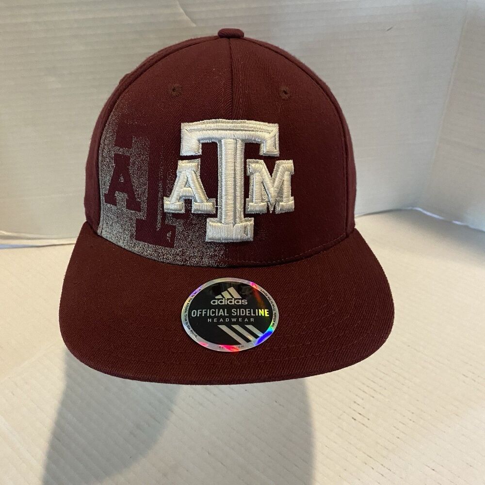 Texas A&M Football Adult L/XL ADIDAS Official Sideline Headwear Cap Hat Climalit